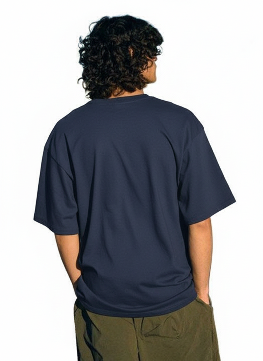 Men's Oversized T-shirts - Navy Blue