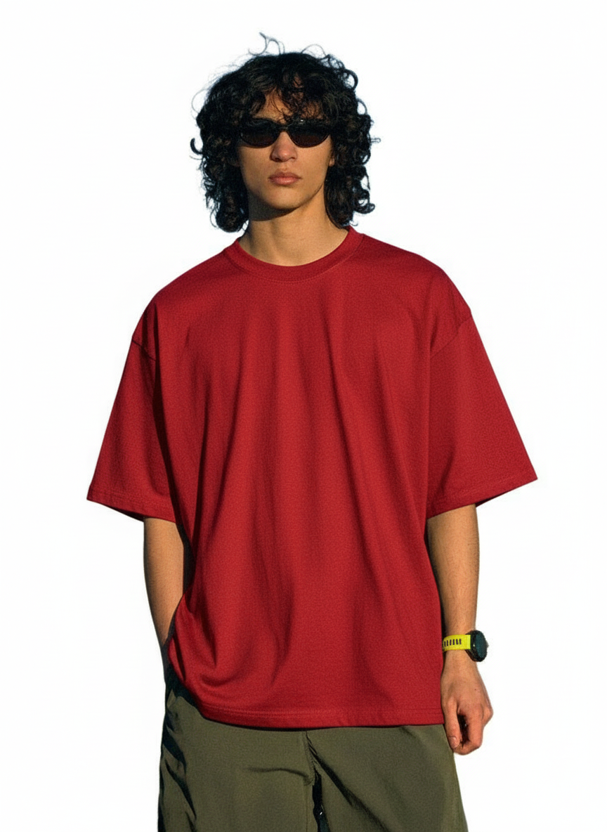 Men's Oversized T-shirts - Red