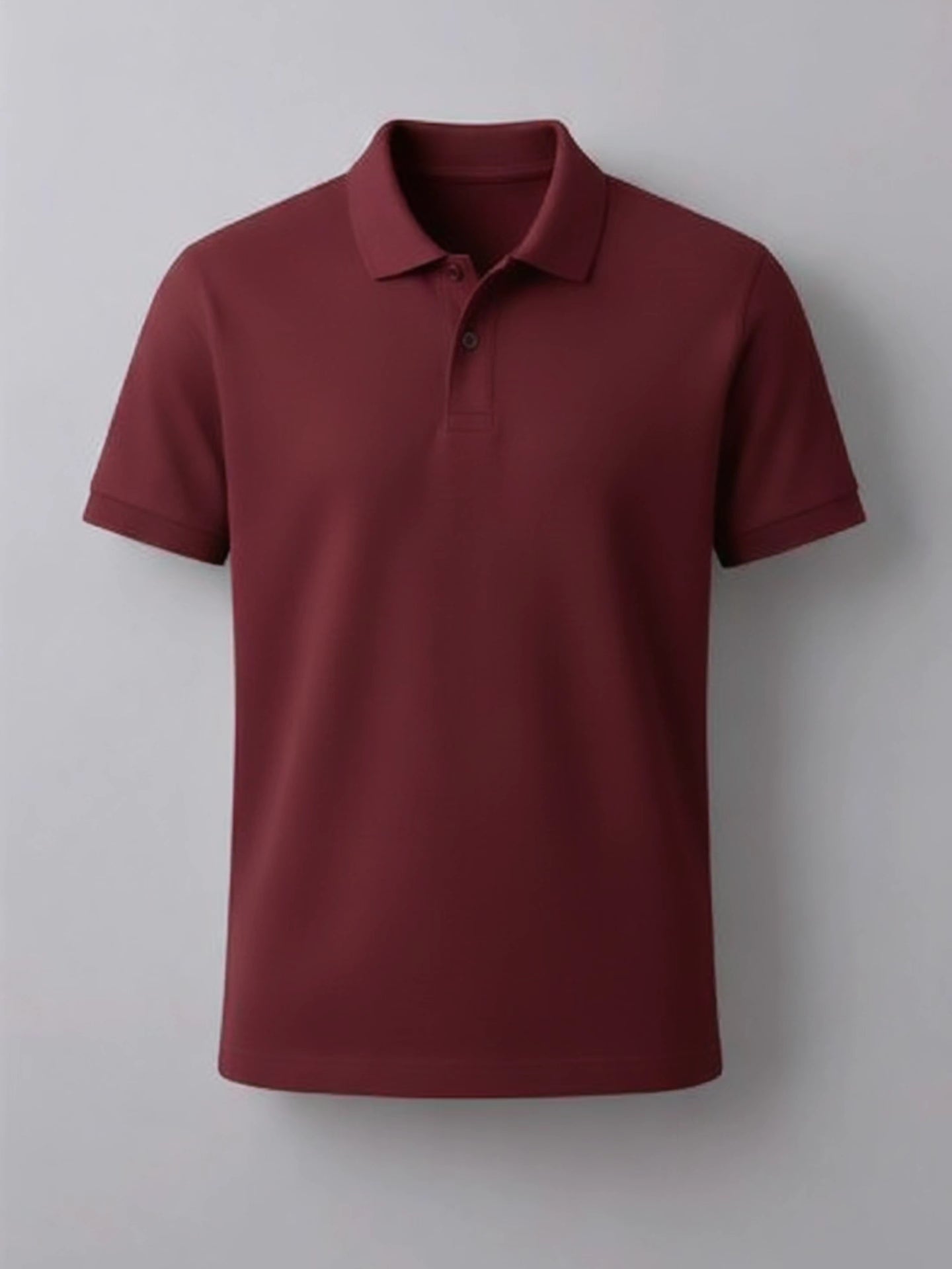 Maroon Cotton Polo Tshirt