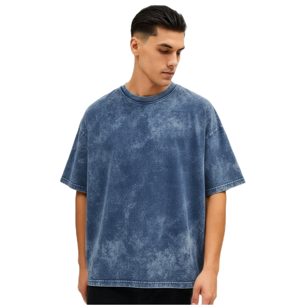 Men's Acidwash Oversized T-shirt - Blue