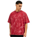 Men's Acidwash Oversized T-shirt - Red