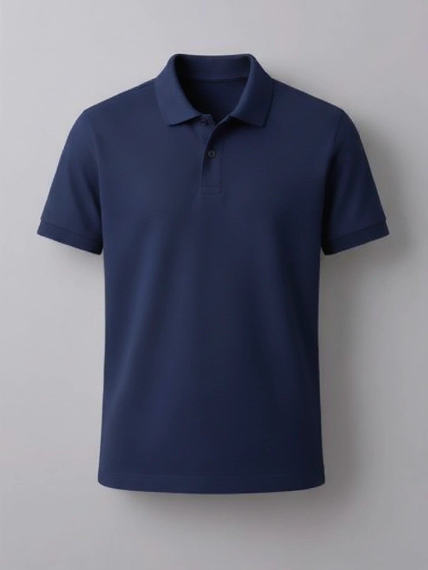 Navy Blue Cotton POLO T-shirt